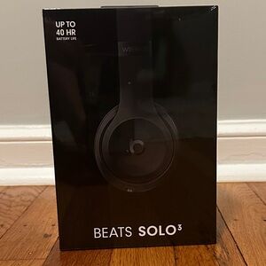 BEATS Solo3 Wireless On-Ear Headphones - Black- new/never used; in sealed box.